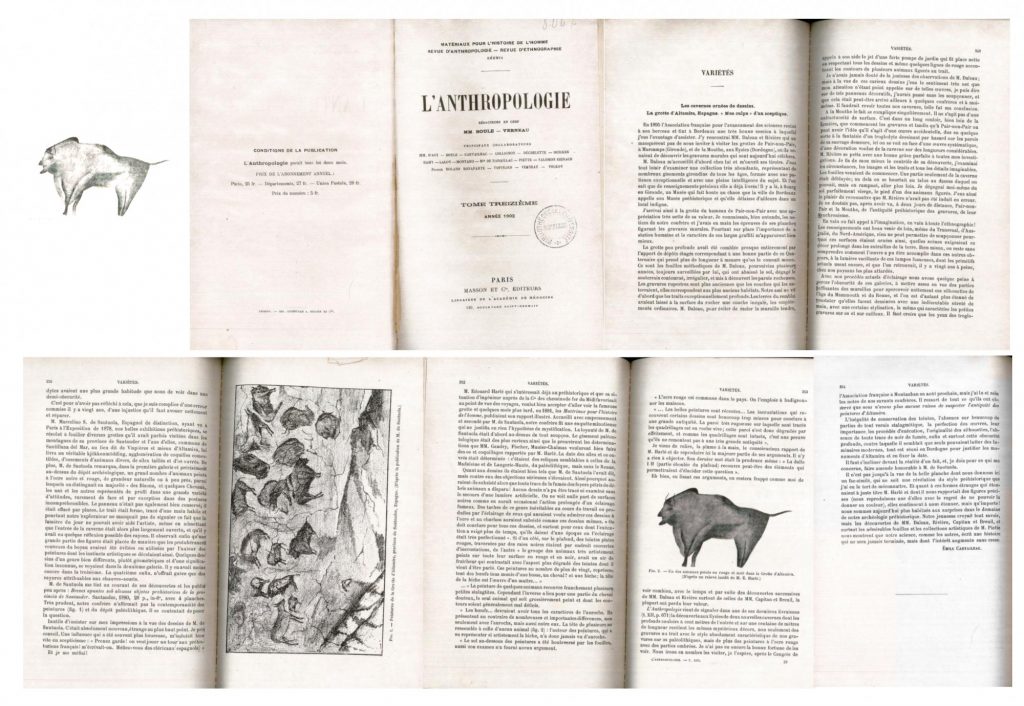 Publikacja przeprosinowa E. Carthailaca Carthailac, E., 1902. Varietes. L’Anthropologie, 348-354, Domena Publiczna